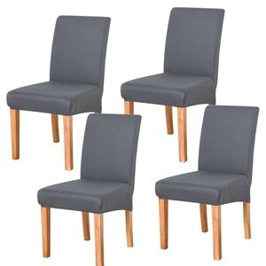 Dining Chair Covers Set of 6 light Gray, XL/Oversized Stretch slipcover